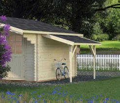 Palmako Schleppdach für Gartenhäuser, ca. B169/H250/T290 cm Natur Discount