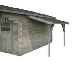 Palmako Anbauten - Schleppdach für Gartenhäuser, ca. B169/H250/T290 cm Grau