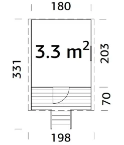 Palmako Gartenspielgeräte - Spielhaus Huck, ca. B198/H225/T273 cm Natur