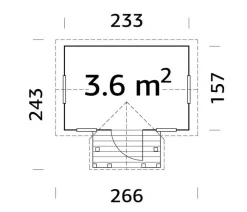 Palmako Gartenspielgeräte - Spielhaus Jennie, ca. B267/H219/T243 cm Natur