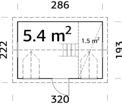 Palmako Gartenspielgeräte - Spielhaus Marie, ca. B320/H220/T221 cm Natur