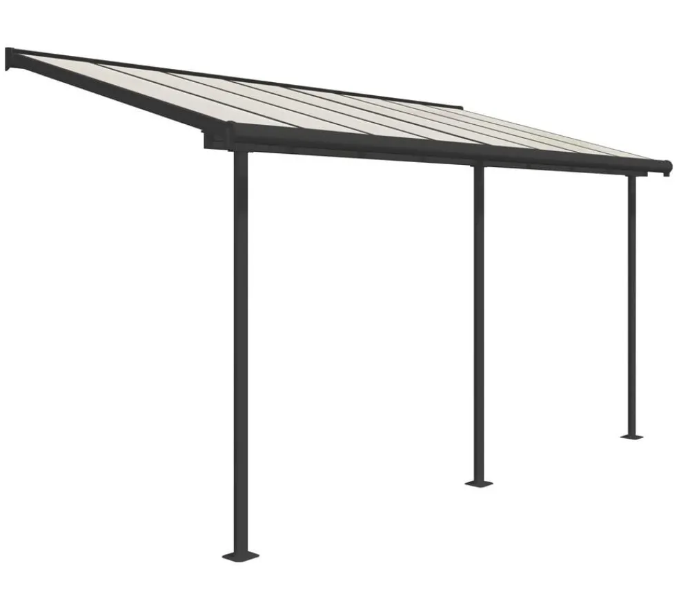 Palram Terrassenüberdachung Sierra, ca. B447,5/H300/T228 cm Anthrazit Best