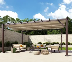 Paragon Outdoor Pavillon Florenz, ca. B505/H236/T350 cm Dunkelbraun New