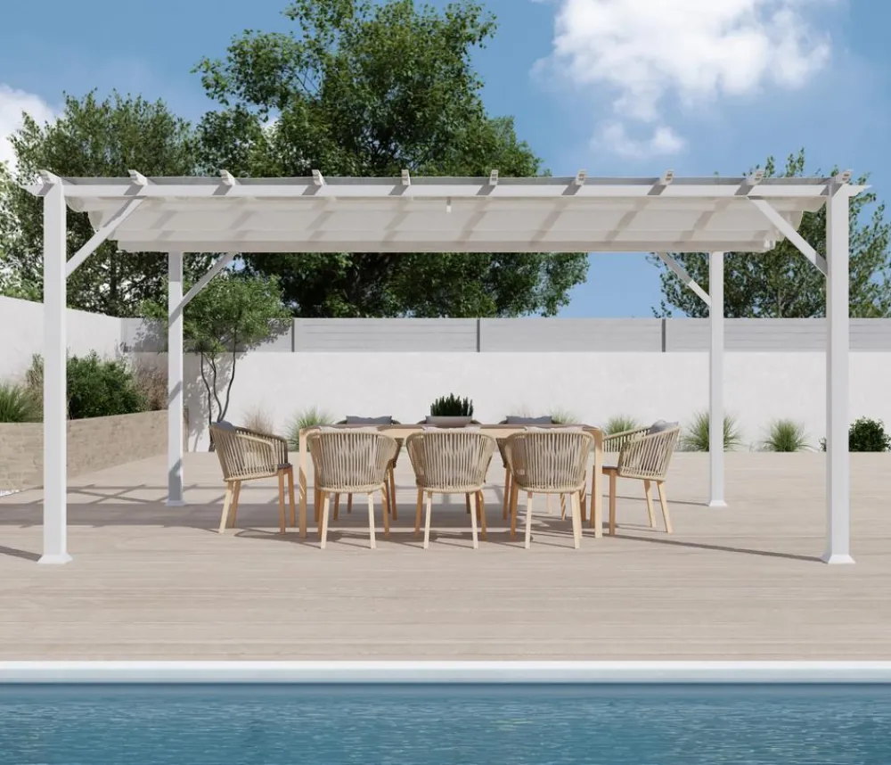 Paragon Outdoor Pergolen > -Pergola Florida 1116, inkl. Sonnensegel , ca. B350,4/H236/T505 cm