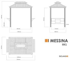 Paragon Outdoor Pergolen - -Pergola Florida 1111, inkl. Sonnensegel , ca. B350,4/H235/T350 cm Dunkelbraun