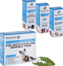 PAWS & PATCH Nahrungsergänzung Hund > Blütenmischung 3er Basis-Box Ängstliche & sensible Tiere, 3 x 10 g