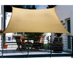 Peddy Shield Sonnensegel, rechteckig, ca. B270/T140 cm Beige Clearance