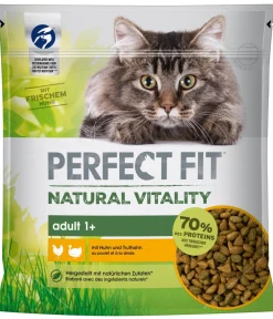 Perfect Fit® Trockenfutter Katze - Trockenfutter für Katzen, Adult 1+, Huhn & Truthahn, 650 g