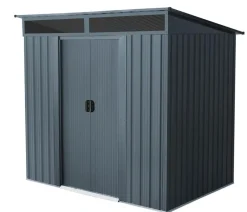 Pergart Metallgerätehaus Arlon 65, ca. B195/H180/T151 cm Anthrazit New