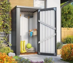 Pergart Gartenhäuser & Gerätehäuser - Metallgerätehaus, ca. B98/H180/T81 cm Anthrazit