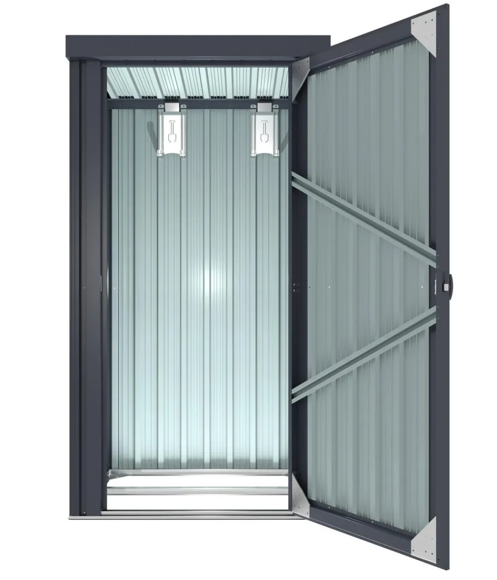Pergart Gartenhäuser & Gerätehäuser - Metallgerätehaus, ca. B98/H180/T81 cm Anthrazit