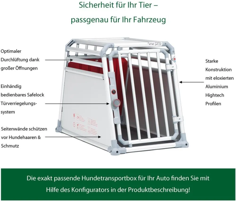 4pets® Hundetransportboxen - Hundetransportbox PRO Line 2 Silber