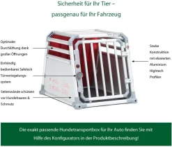4pets® Hundetransportboxen - Hundetransportbox PRO Line 1 Silber