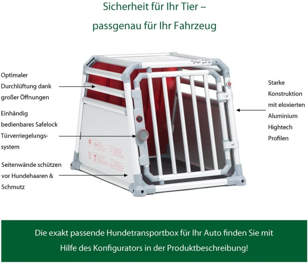4pets® Hundetransportboxen - Hundetransportbox PRO Line 1 Silber