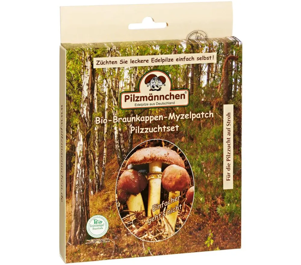 Pilzmännchen Bio Pilzzuchtset Braunkappen-Myzelpatch Sale