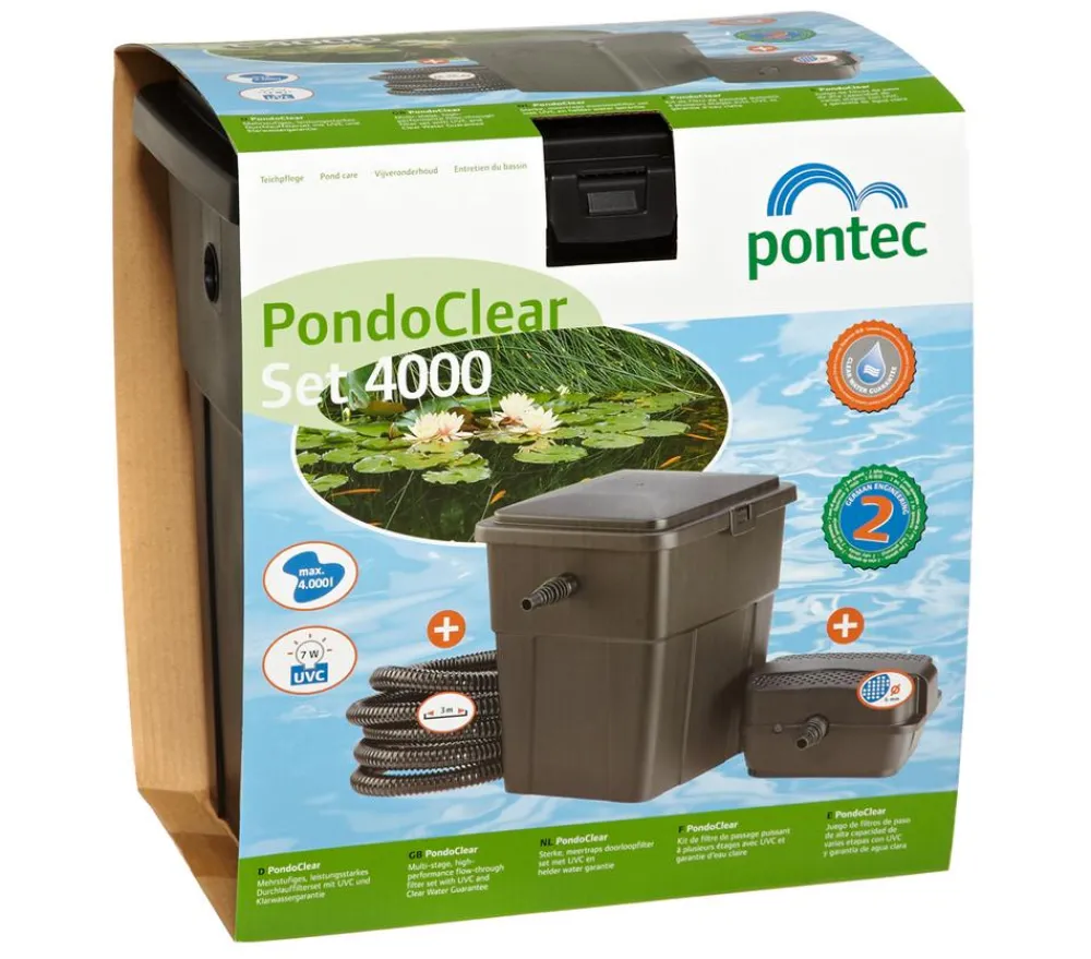 pontec Gartenteich·Teichpumpen & Teichtechnik|Teichpumpen & Teichtechnik - Durchlauf-Filter PondoClear Set 4000 Schwarz