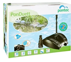 pontec PonDuett 3000 Unterwasserfilter mit Wasserspiel Schwarz