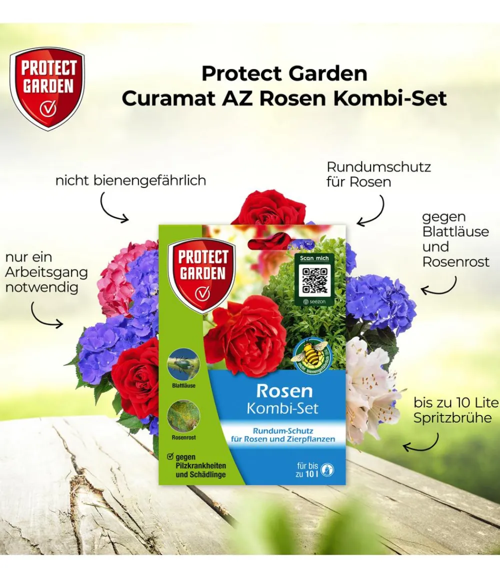 PROTECT GARDEN Curamat AZ Rosen Kombi-Set, flüssig, 2 x 4 ml + 15 ml Hot