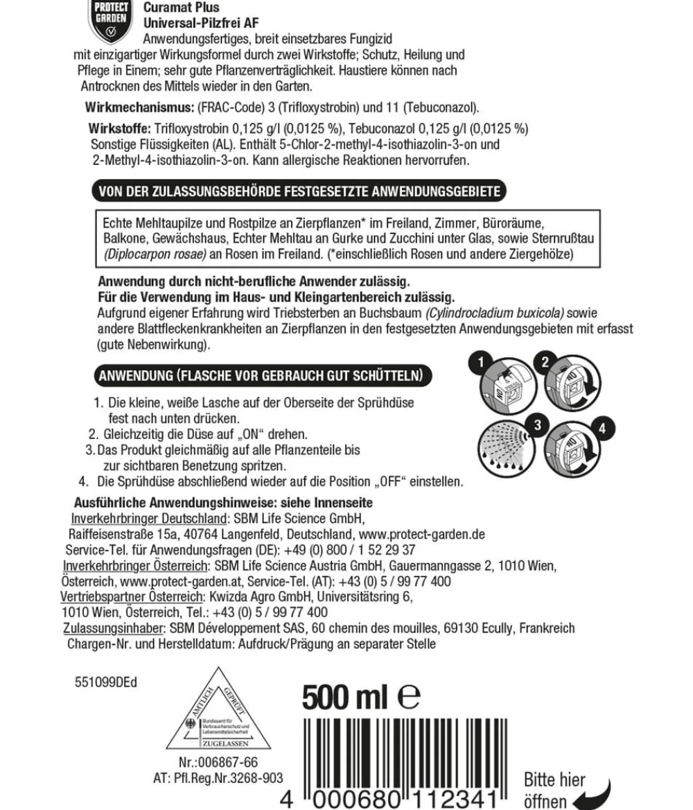 PROTECT GARDEN Pilzmittel - Curamat Plus Universal-Pilzfrei AF, 500 ml
