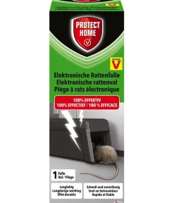 PROTECT HOME Insektenschutz & Fallen - Elektronische Rattenfalle, 1 Stk. Schwarz