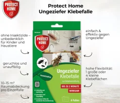 PROTECT HOME Insektenschutz & Fallen > Ungeziefer Klebefalle zur Befallsermittlung, 4 Stk.