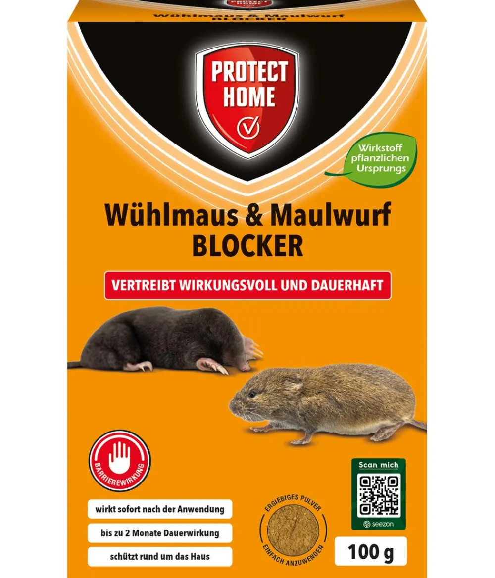 PROTECT HOME Wühlmaus und Maulwurf Blocker, 100 g Clearance