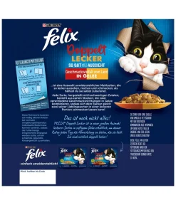 PURINA felix® Nassfutter Katze - Nassfutter für Katzen Doppelt Lecker Geschmacksvielfalt vom Land