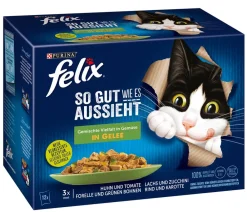 PURINA felix® Nassfutter Katze - Nassfutter für Katzen So gut wie es aussieht Gemischte Vielfalt, Gemüse