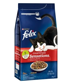 PURINA felix® Trockenfutter Katze - Trockenfutter für Katzen Sensations, 2 kg