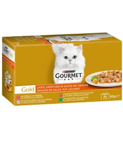 PURINA GOURMET™ Nassfutter Katze > Gold Nassfutter für Katzen Zarte Häppchen Multipack, 4 x 85 g