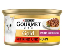 PURINA GOURMET™ Nassfutter Katze - Gold Nassfutter für Katzen Feine Komposition Adult, 12 x 85 g