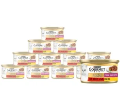 PURINA GOURMET™ Nassfutter Katze - Gold Nassfutter für Katzen Feine Komposition Adult, 12 x 85 g