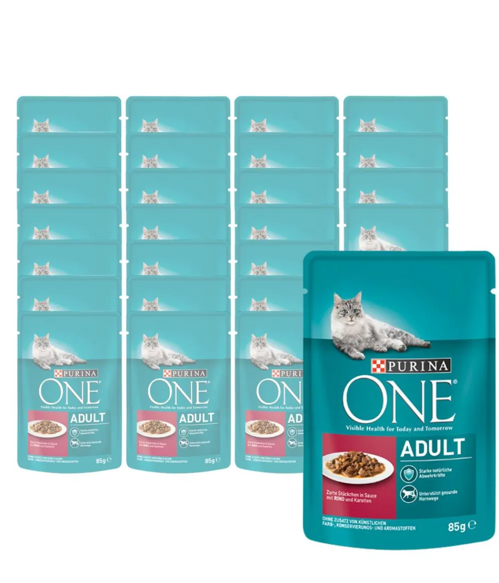 PURINA® ONE Nassfutter Katze - PURINA ONE® Nassfutter für Katzen Adult, 26 x 85 g