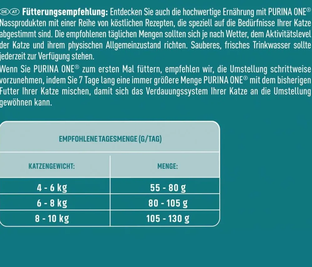 PURINA® ONE Trockenfutter Katze > PURINA ONE® Trockenfutter für Katzen Sterilcat, Adult, Rind