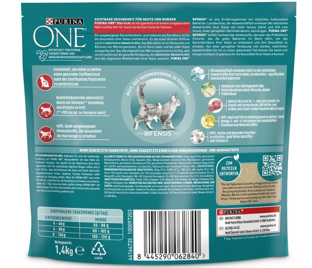 PURINA® ONE PURINA ONE® Trockenfutter für Katzen Sterilcat, Adult, Rind Outlet