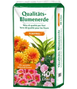 Blumenerde - Qualitätsblumenerde, torffrei, 40 l