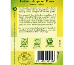 Quedlinburger Gemüsesamen - Samen Freilandsalatgurke 'Konsa'