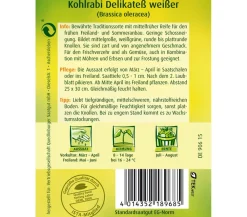 Quedlinburger Gemüsesamen > Samen Kohlrabi 'Delikateß Weißer'