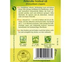 Quedlinburger Samen Petersilie 'Festival 68' Hot