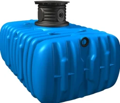 4rain Regentonnen & Zisternen - Flachtank-Paket Flat M Haus-Premium Blau