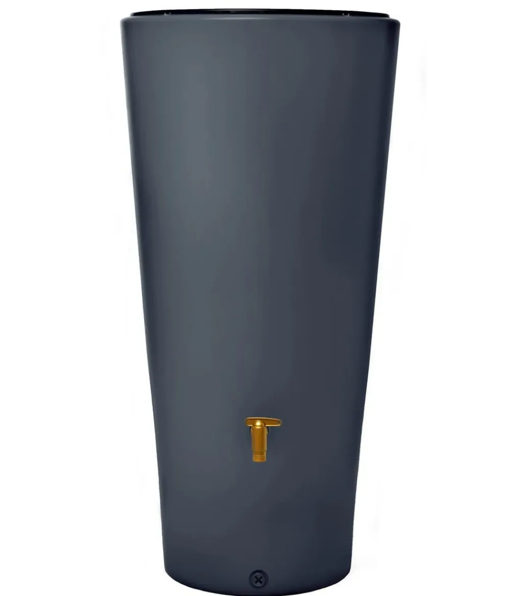 4rain Regenspeicher Vaso 2in1, 220 l, ca. Ø58/H120 cm Grau Discount