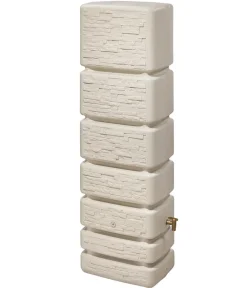 4rain Wandtank Slim Stone Decor, 350 l, ca. B60/H184/T39 cm Beige Sale