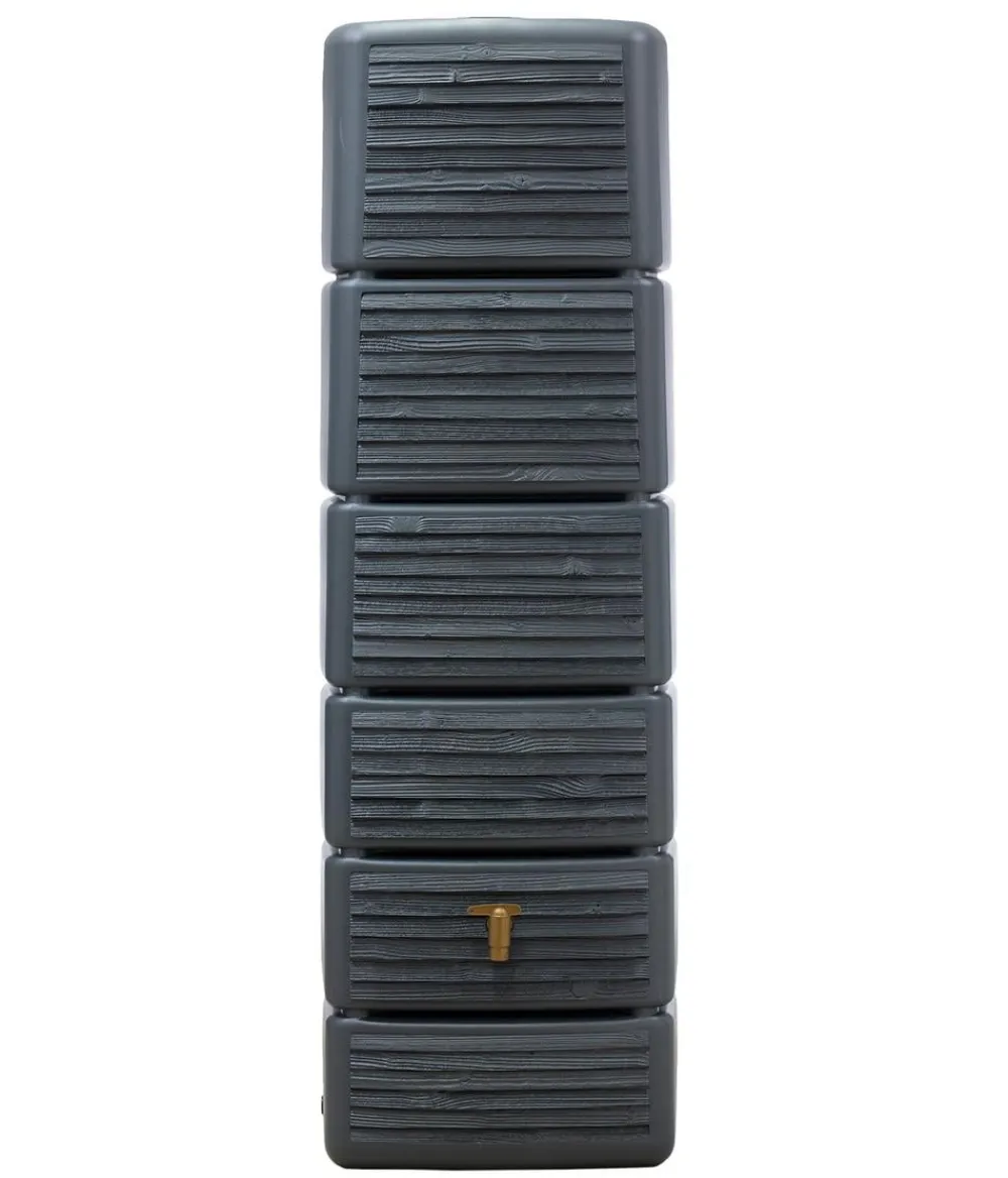 4rain Regentonnen & Zisternen > Wandtank Slim Wood Decor, 330 l