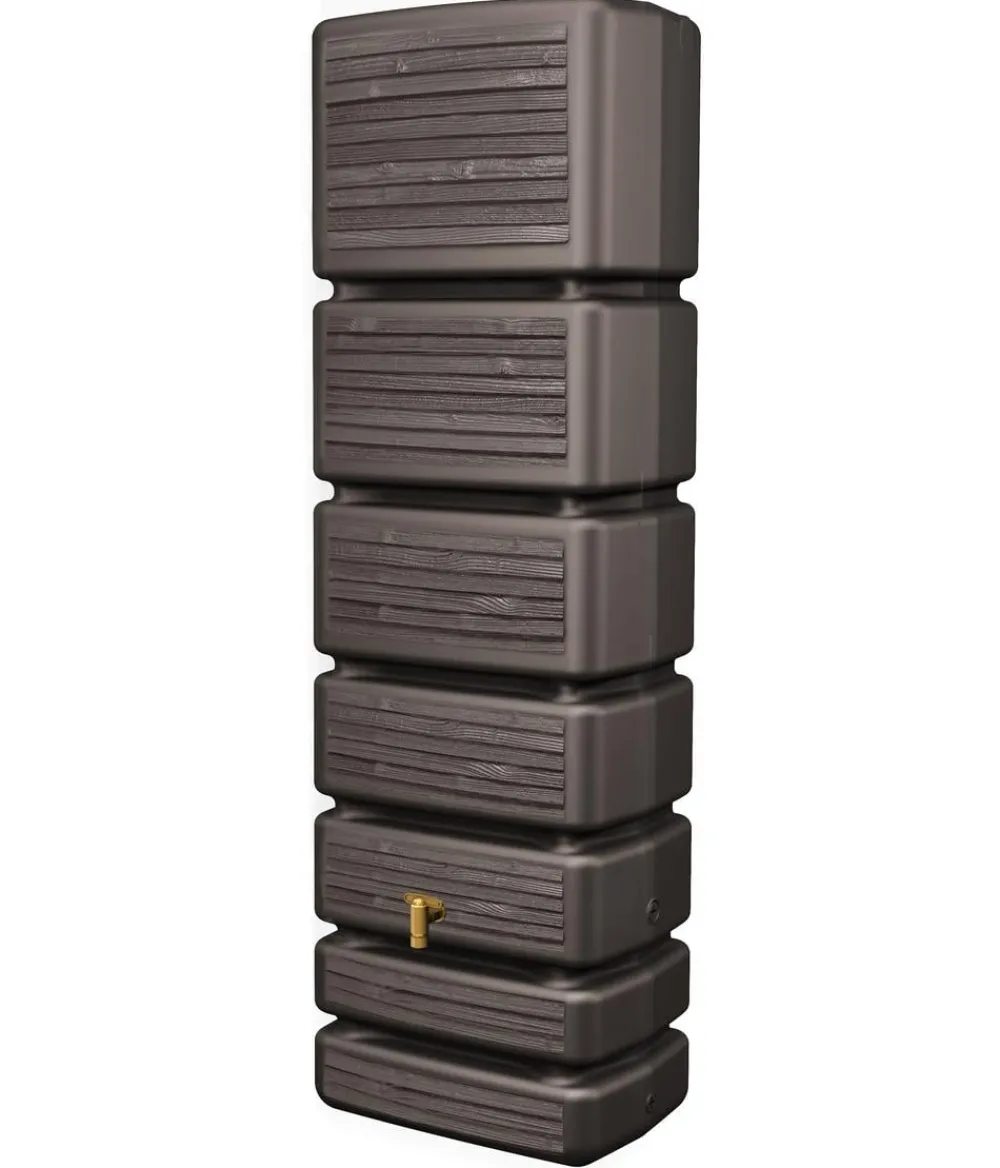 4rain Wandtank Slim Wood Decor, 350 l, ca. B60/H184/T39 cm Braun