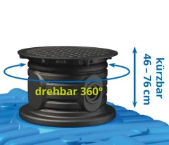 4rain Regentonnen & Zisternen - Zisterne FLAT Flachtank-Paket Garten-Comfort, begehbar Blau