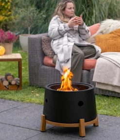 RedFire Feuerstelle Empress M, ca. Ø45/H50,8 cm Schwarz Hot