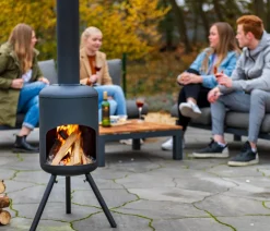 RedFire Feuerstelle Fuego Small, ca. Ø32/H117 cm Schwarz Clearance