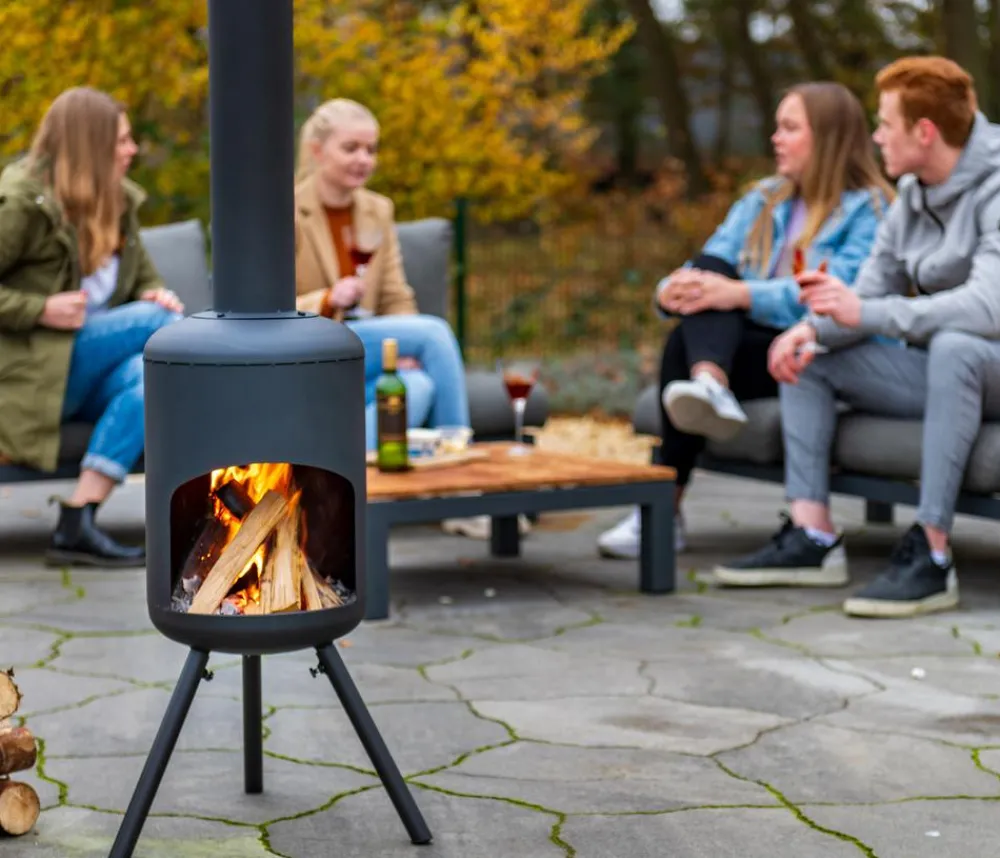 RedFire Feuerstelle Fuego Small, ca. Ø32/H117 cm Schwarz Clearance