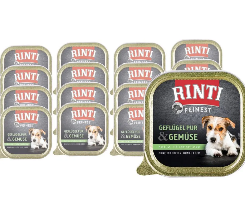 Rinti Feinest Nassfutter für Hunde, 11 x 150 g Hot