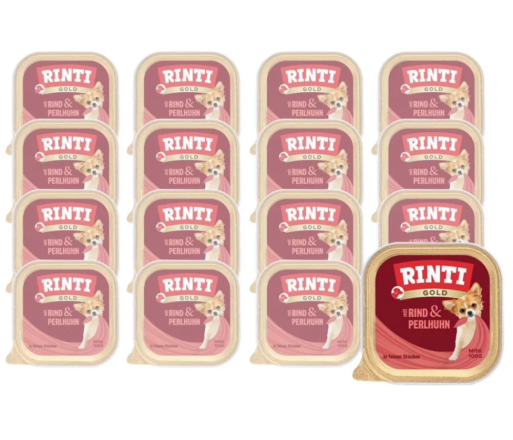 Rinti Nassfutter Hund - Gold Mini Nassfutter für Hunde, 16 x 100 g